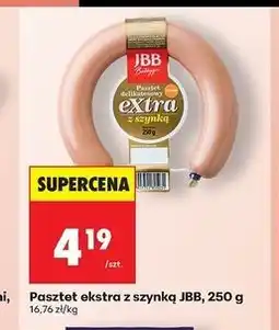 Biedronka Pasztet delikatesowy extra z szynką Jbb Bałdyga oferta