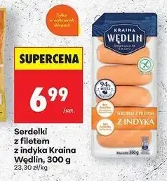 Biedronka Serdelki z filetem indyka Kraina Wędlin oferta