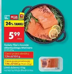 Biedronka Filet z łososia atlantyckiego Marinero oferta