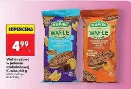 Biedronka Wafle ryżowe z czekoladą mleczną o smaku pumpkin spice pie Kupiec oferta