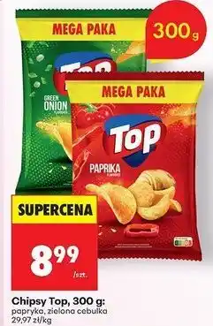 Biedronka Chipsy zielona cebulka Top Chips oferta