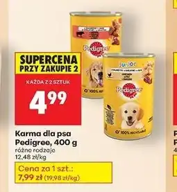 Biedronka Karma dla psa z kurczakiem w galaretce Pedigree Junior oferta