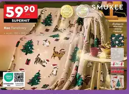 Biedronka Koc flanelowy 150 x 200 cm Smukee oferta