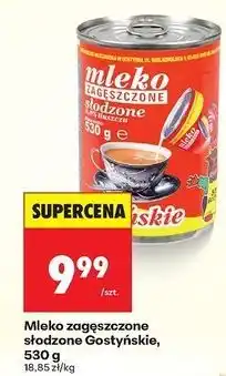 Biedronka Mleko zagęszczone słodzone Gostyń oferta