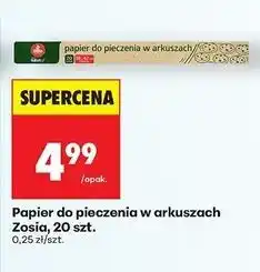 Biedronka Papier do pieczenia w arkuszach Zosia Samosia oferta