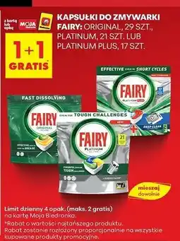 Biedronka Tabletki do zmywarek lemon Fairy All In 1 oferta