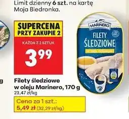 Biedronka Filet z makreli w oleju roślinnym Marinero oferta