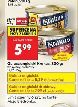 Biedronka Gulasz angielski z kurczaka Krakus Animex oferta