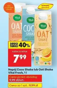 Biedronka Napój coco shake kokos banan gruszka Vital Fresh oferta