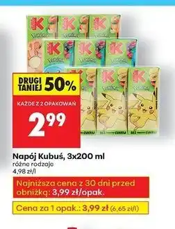 Biedronka Napój pokemon mango marakuja Kubuś oferta
