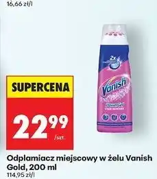 Biedronka Skoncentrowany odplamiacz w żelu Vanish Gold Power Gel oferta