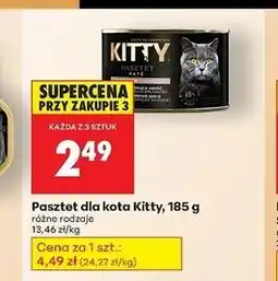 Biedronka Karma dla kota pasztet z królikiem Kitty Excellence oferta