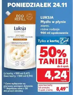 Kaufland Mydło w płynie cotton milk & provitamin b5 Luksja Creamy Soft oferta