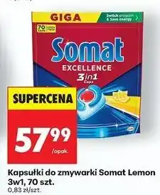 Biedronka Tabletki do zmywarki lemon Somat Excellence 3In1 oferta