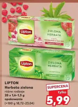 Kaufland Herbata z nutą truskawki i maliny Lipton Green Tea oferta