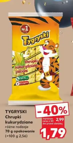 Kaufland Chrupki kukurydziane plecione Tygryski oferta