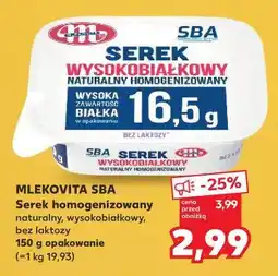 Kaufland Serek naturalny Mlekovita Sba oferta