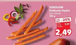 Kaufland Kiełbaski śląskie bez osłonki Sokołów oferta