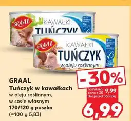 Kaufland Tuńczyk kawałki w sosie własnym Graal oferta