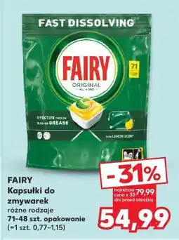 Kaufland Tabletki do zmywarki lemon Fairy All In 1 oferta
