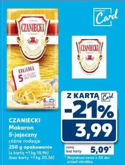 Kaufland Makaron 5-jajeczny krajanka Czaniecki oferta