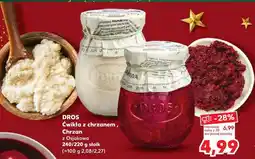 Kaufland Ćwikła z chrzanem osjakowa Dros oferta