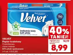 Kaufland Papier toaletowy delikatnie biały Velvet oferta