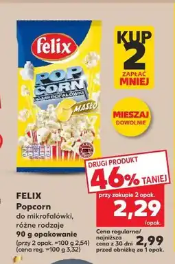 Kaufland Popcorn maślany Felix Pop Corn oferta
