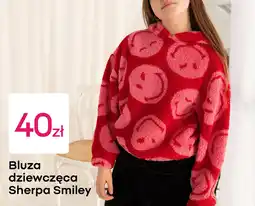 Pepco Bluza dziewczęca Sherpa Smiley oferta