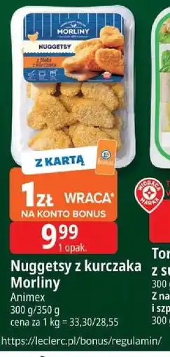 E.Leclerc Nuggetsy z kurczaka Morliny oferta