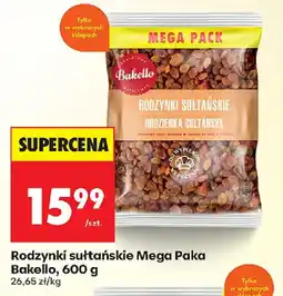 Biedronka Rodzynki sułtańskie Mega Paka Bakello oferta