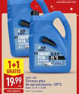 ALDI RIDE + GO Zimowy płyn do spryskiwaczy oferta