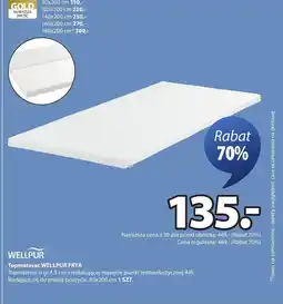 JYSK Materac Wellpur oferta