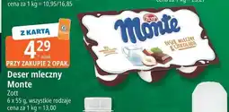 E.Leclerc Deser mleczno-czekoladowy z orzechami Zott Monte oferta