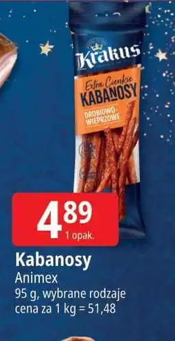 E.Leclerc Kabanosy drobiowo-wieprzowe Krakus Animex oferta