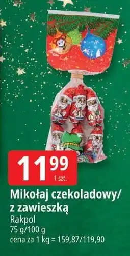 E.Leclerc Mikołaj z czekolady zawieszką Rakpol oferta