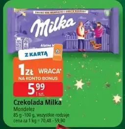 E.Leclerc Czekolada alpine milk Milka oferta