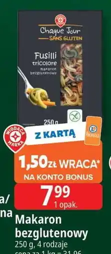 E.Leclerc Makaron fusili Wiodąca Marka Chaque Jour oferta