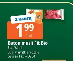 E.Leclerc Baton musli o smaku malinowym Fit Bio oferta