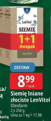 E.Leclerc Siemię lniane złociste Oleofarm oferta