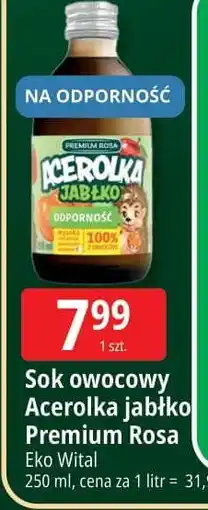 E.Leclerc Sok z owoców aceroli i jabłka witamina c Premium Rosa oferta