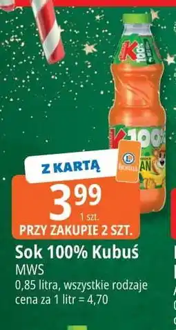 E.Leclerc Sok jabłko-banan-marchew Kubuś 100% oferta