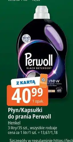 E.Leclerc Kapsułki do prania Perwoll Renew Black oferta