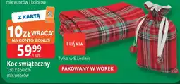 E.Leclerc Koc świąteczny 130 x 150 cm Tissaia oferta