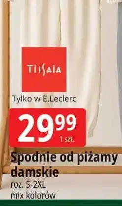 E.Leclerc Spodnie damskie do piżamy Tissaia oferta