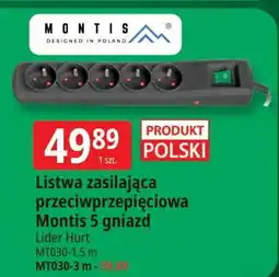 E.Leclerc Listwa przepięciowa montis 5g 1.5 m Lider Hurt oferta