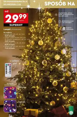 Biedronka Lampki choinkowe 600 led oferta