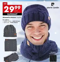 Biedronka Rękawiczki skórzane męskie m-xl Pierre Cardin Paris oferta