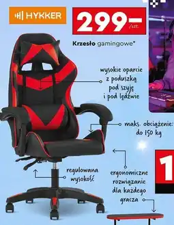 Biedronka Krzesło gamingowe Hykker oferta