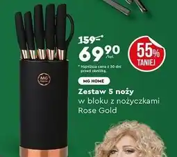 Biedronka Zestaw noży rose gold Mg Home oferta
